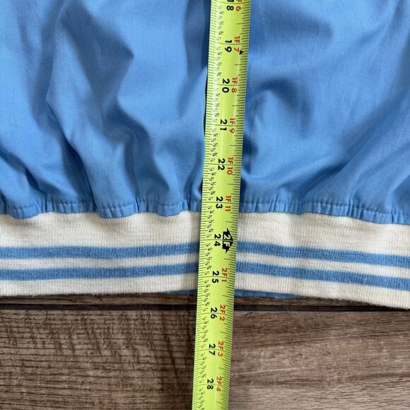Vintage Sears Thin Bomber Jacket Light Blue Size XXL - Picture 7 of 12